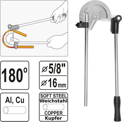 Rohrbieger Handrohrbieger Rohrbiegerzange Handbiegemaschine Rohrbiegegerät Ø 12, 14, 15, 16, 18 mm +Rohrbieger 16mm (1/5)