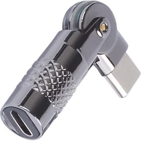 Adaptateur coudé en aluminium de type C/USB vers USB à 90 degrés pour appareils photo, écouteurs, charge rapide, transfert de données 60 W (1/5)