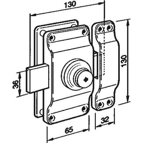 Verrou SUPER SURETÉ cuirasse bouton sans bille BZE BRICARD 3378.000 (1/3)