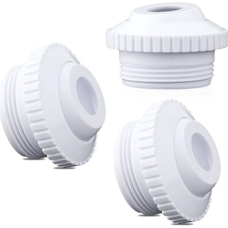 3pcs Buses de Jet de Piscine, Pratique Jet d'Entrée de Globe Oculaire de Débit Blanc Pool Jet Nozzles Jet de Retour de Piscine pour Accessoires de Bec de Piscine (1/5)