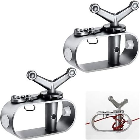 Wäscheleinenspanner für den Außenbereich, 2-teilig (Wäscheleine, Drahtgeflecht, Drahtspanner), für Poolabdeckungen, Markisen, Planen (nicht im Lieferumfang enthalten) (1/5)