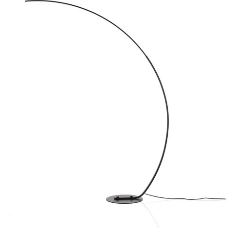 Lampada da terra in alluminio nera cm H.175 L.130 P.32 (1/5)