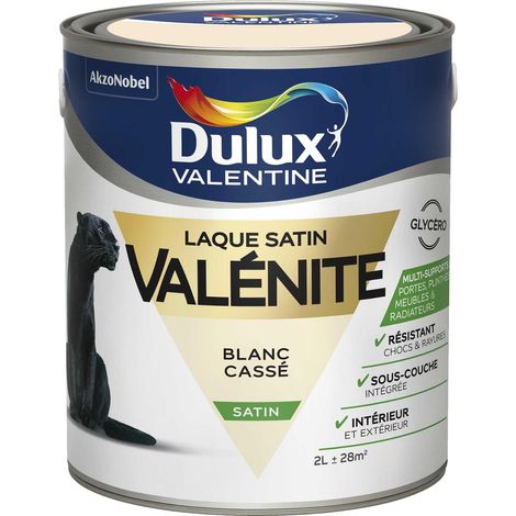 Peinture Laque Valénite Satin Blanc Cassé 2 L - Dulux Valentine