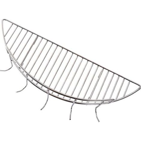 Semi-circular 304 stainless steel cooking rack for bacon grills and barbecues.