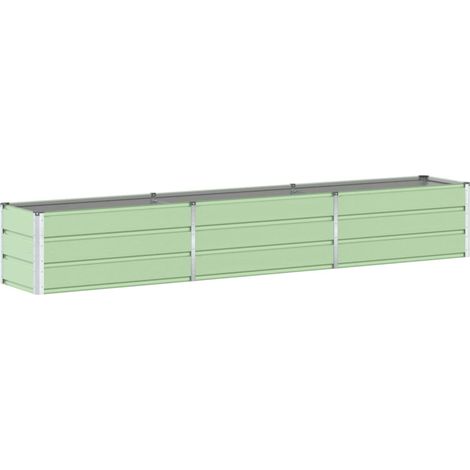 Fioriera Verde Pastello 290 x 50 x 45 cm Acciaio zincato vidaXL