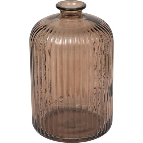 Florero Luz vidrio reciclado marrón H23cm - Atmosphera créateur d'intérieur