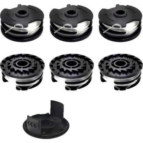 Bobine Fil Nylon pour Coupe-Bordure Parkside PRTA 20-Li C3 A1B2 PRT 550 A1 A3 PRT 300 A1 Lot de 6 (1/4)