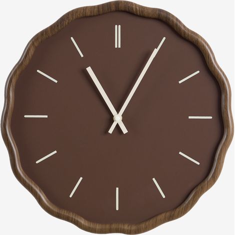 SKLUM Wanduhr aus MDF Ø35 cm Tovarx Braun Choco