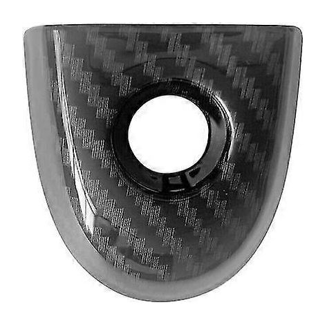Cache-serrure de porte avec trou de serrure en fibre de carbone / Noir/Blanc, compatible avec Nissan Juke et Micra (réf. 806441kk0d). Accessoires auto - Protection de serrure de porte en fibre de carb (1/5)