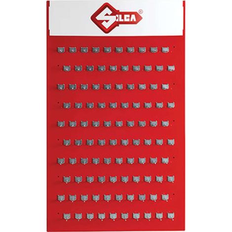 PANNELLO CHIAVI DOPPIA MAPPA SECURITY 3 SILCA - OTTONE NICHELATO CF=PZ 360 - 1 confezione