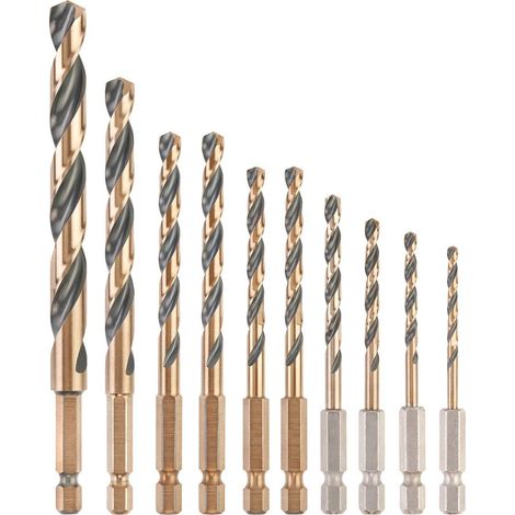 Dewalt Set di 10 Puntoni Elicoidali Neri 3-10 mm (1/3)