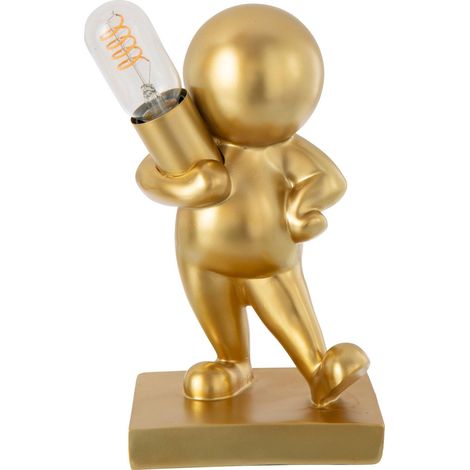 Lampe de table dorée design personnage moderne déco élégante - Doré effet métallisé (1/4)