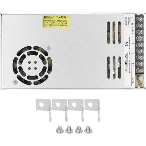 Alimentation à découpage BERM LRS-350-24 24V 350W avec voyant LED, transformateur driver 4763Hz