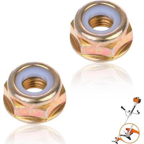 pieza - Tuerca de cuchilla - Rosca izquierda - Accesorio universal para desbrozadora M10x1.25 de alta resistencia para cortar césped y jardinería - Metal plateado (1/5)