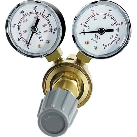 1 Réducteur de pression universel, laiton, 300 bar, débit 20 l/min, raccord W 21,8 x 1/14", pour soudage Argon CO² (1/4)