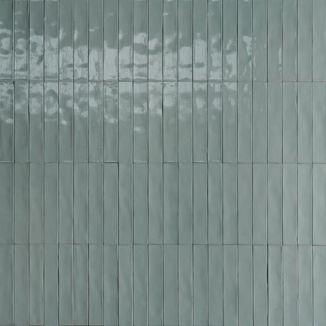 Carrelage Effet Zellige LUZ Azzuro Polvere 5,3x30cm (0,54m²) - Les Carreaux de Jean (1/2)