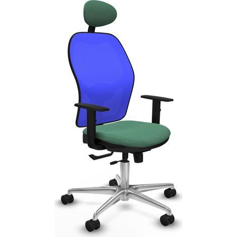 Sedia ergonomica piqueras y crespo Jorquera blu supporto lombare (1/2)