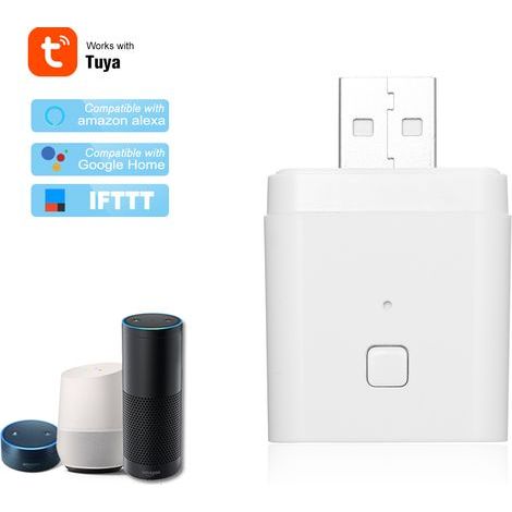 Zoternen 1 adaptateur USB intelligent sans fil Tuya Micro 5-12 V, flexible et portable, compatible avec Alexa Home via commande vocale. (1/5)