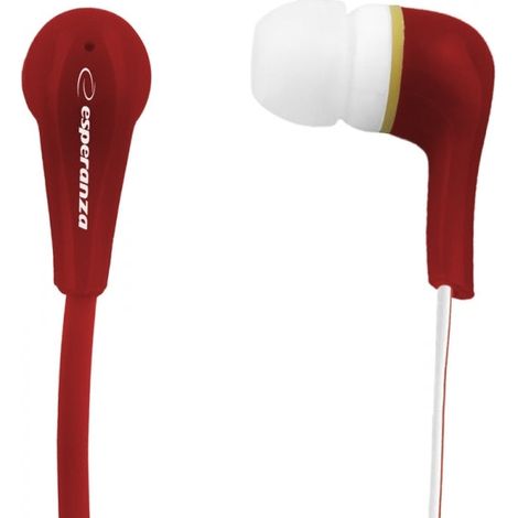 Esperanza Stereo Earphones Lollipop Red