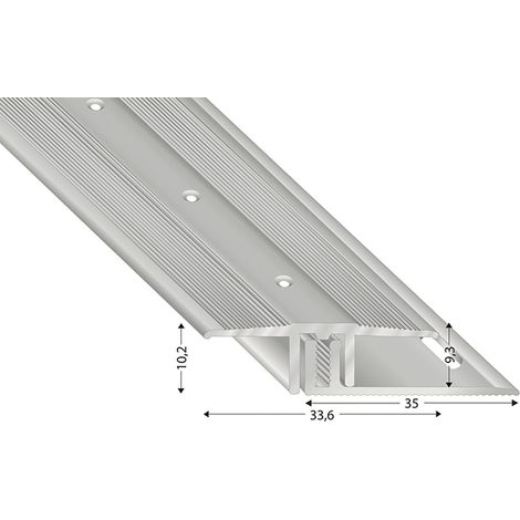 Kügele Übergangsprofil Höhenausgleich Übergangsleiste 100cm Aluminium Silber