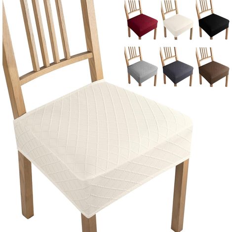 Couvertures de chaise Ensemble de 4 housses de salle à manger stretch Jacquard Lavable amovible Couvertures de chaise Couvertures (1/5)