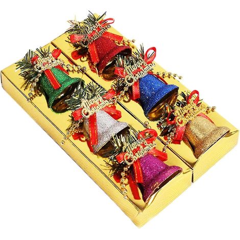 Ensemble de 6 pots de Noël décoratifs pour fêtes de famille, sapin de Noël, rotin, pots (1/5)