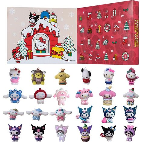 Figurine anime de Noël (24 jours) - Calendrier de l'Avent surprise - Boîte surprise - Décoration de Noël (1/5)