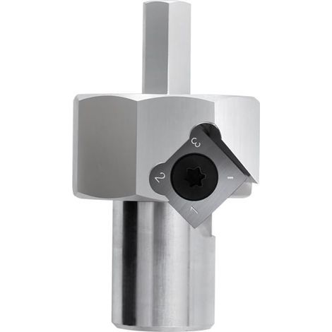 Chamfering reamer for dog holes, woodworking tool, 20 mm and 9 mm hexagonal shank, polished surface, compatible with standard drill bits (1/5)