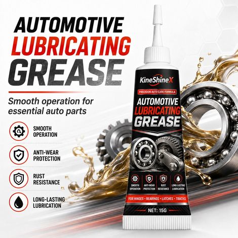 KineShineX automotive grease syringe pack addresses noise issues in car door hinges, sunroof tracks, and other components. (1/5)