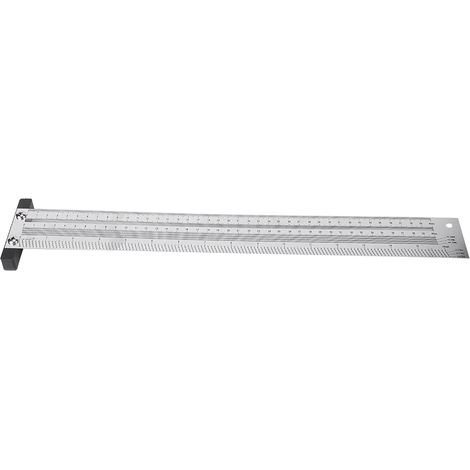 Règle de traçage ultra-précise en acier inoxydable pour le travail du bois, outil de mesure et de traçage, 40,6 cm (16 pouces) (1/5)