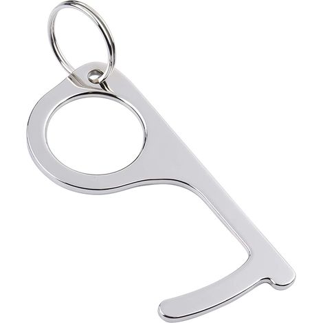 Chiave igienica per apriporte/chiudiporta Pulsanti a mano senza contatto – Aprire le porte e premere i pulsanti (scensore, telefono) in modo sicuro, tenere le mani pulite (portachiavi incluso). (1/4)