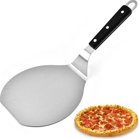 Pelle à Pizza Anti-brûlure, manche en bois, spatule à palette ronde, en acier inoxydable, outil de cuisson de pâtisserie, accessoires de cuisine