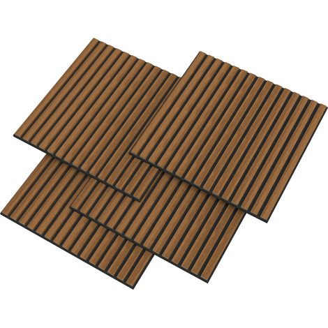 Set di 8 pannelli acustici 2,88 m² effetto teak 030009920