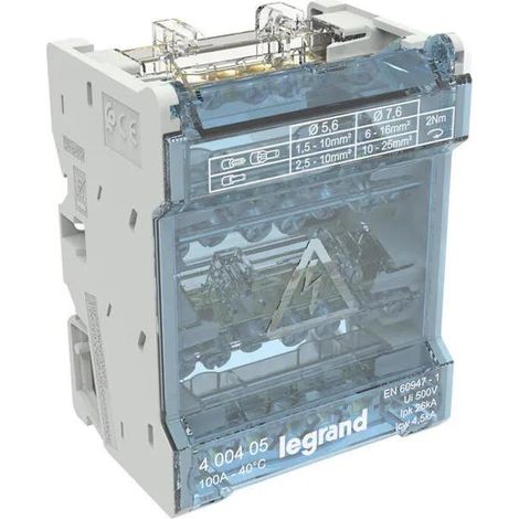 Modularverteiler Legrand XL³ 100 A 500 V Kunststoff