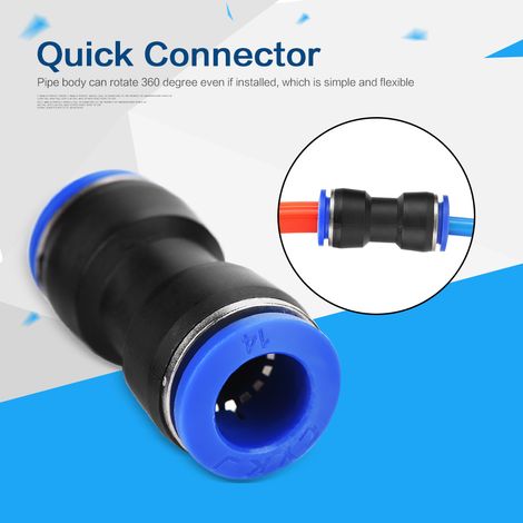 Raccords pneumatiques droits rapides pour tuyau d'air, lot de 35 pièces, diamètre extérieur 4, 6, 8, 10, 12, 14 et 16 mm, connecteurs à push (1/5)