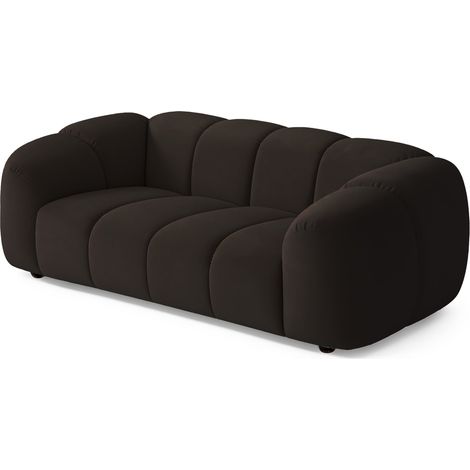 Selsey Millma - Sofa 3-Sitzer, Samt Braun, 220 cm (1/5)