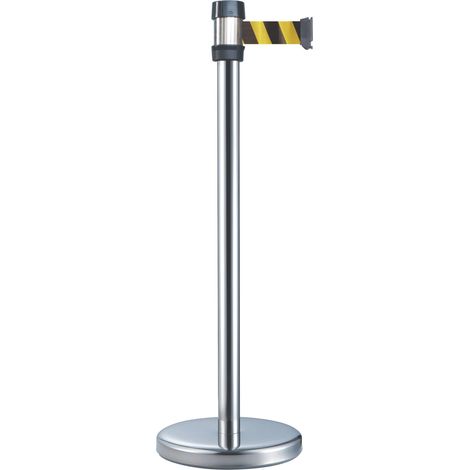 Poteau Guidage Chrome Viso Sangle Rétractable Noire 2m - Viso