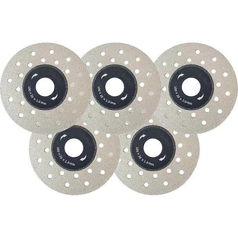 Disques de coupe poreux et élargis (lot de 5), disques indestructibles pour meuleuse d'angle, disques à meuler et à découper (1/4)