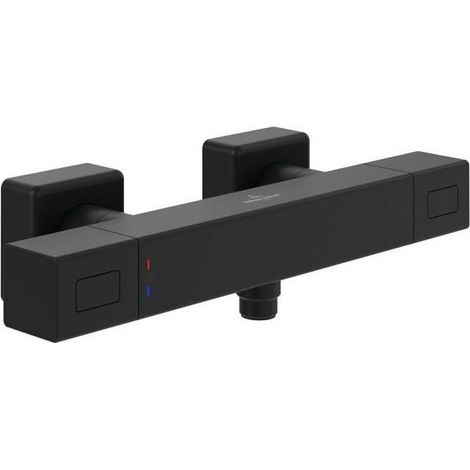 VB Duschthermostat Universal Taps 317x65x104mm Dusche Eckig Matt Black (1/3)