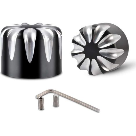 Moto Noir CNC pour écrou d'essieu Avant Boulon pour Touring Softail Sportster Xl883 Xl1200 x48 (1/5)
