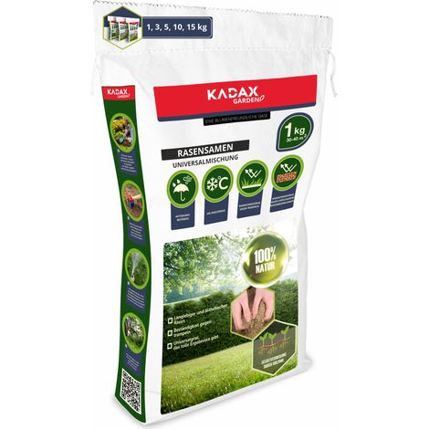 KADAX Rasensamen, universales Gras, Grassaatgut, Grassamen, 40 m2, 1 kg (1/5)