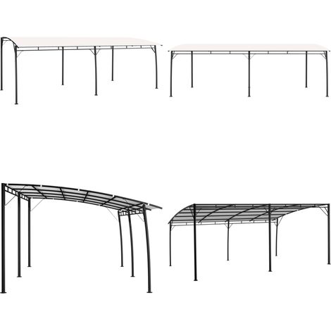 Auvent pare-soleil de jardin 6x3x2,55 m crème - Abri De Jardin - Auvent De Jardin - Parasol De Jardin - Tente De Jardin - Structure Extérieure - Home & Living (1/5)