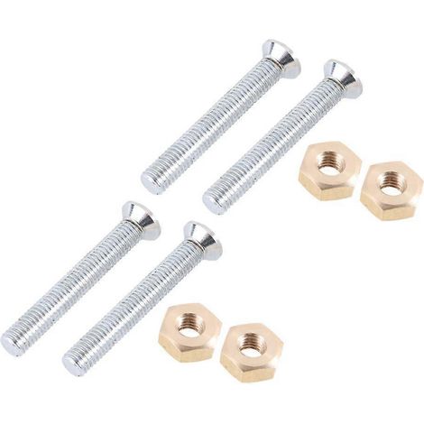 4 Stück 6 mm Edelstahl-Befestigungsschrauben und Muttern für Garrard 301-Drehteller