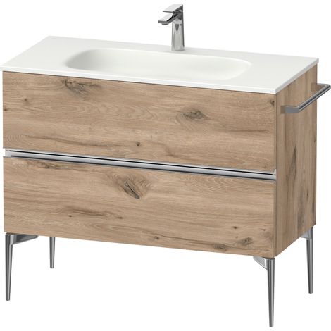 Duravit Sivida Waschtischunterbau, 2 Schubkästen, Griffleiste (1/4)