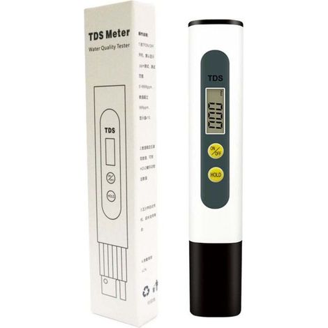 Wasserqualitätsanalysator mit TDS-Messgerät und LCD-Bildschirm, Messbereich 0-9990 ppm, geeignet zur Prüfung der Qualität von Trinkwasser im Haushalt, Schwimmbädern, Hydrokultursystemen und Aquarien.