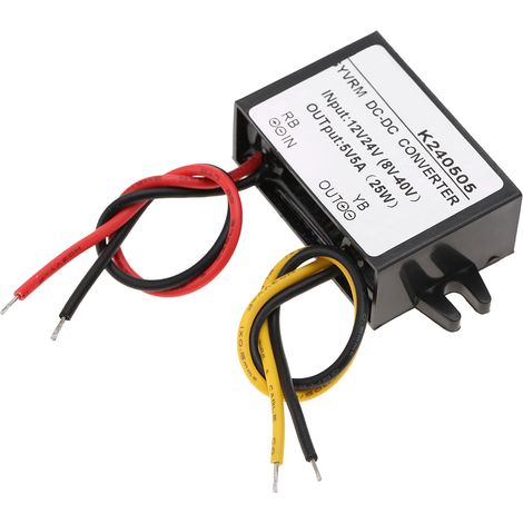 12V/24V auf 5V 5A DC-DC Abwärtswandler-Netzteilmodul (1/5)