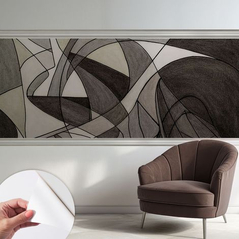 Tapetet Klebetapete für Wohnzimmer Schlafzimmer Küche - Wanddekoration Geometrische Abstraktion 250x104 cm (1/5)