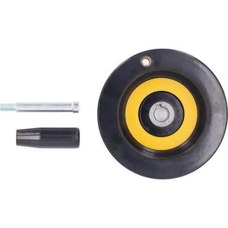 Volant pour scie circulaire, alésage central de 14 mm, diamètre extérieur de 125 mm, avec poignée rotative pour tour, fraiseuse et meuleuse. (1/5)