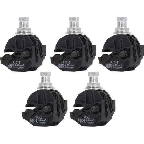 CCYKXA Packung mit 5 isolierten Bohrverbindern ohne Abziehen, 1 kV verzinnte Kabeltrennklemme für industrielle Stromversorgung, Gartenbeleuchtung, PVC-Kupfer (JJC-1)