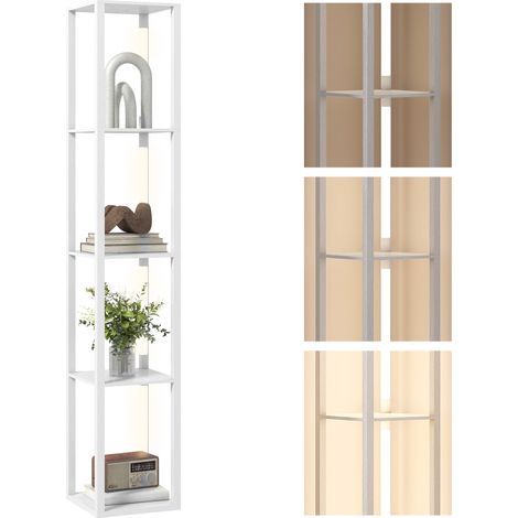 HOMCOM Floor Lamp for Living Room, Standing Lamp with Foot Switch, White